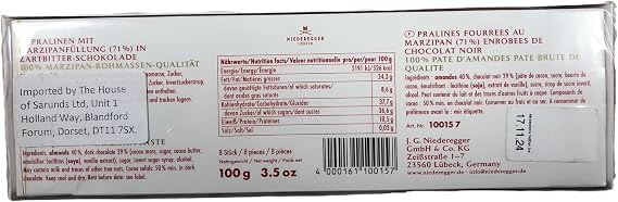 Niederegger - Dark chocolate covered marzipan mini loaves in gift box 100g