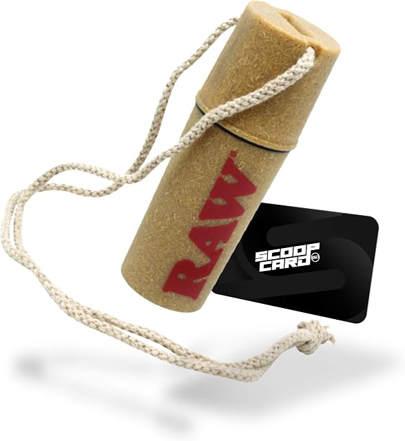 RAW Reserva Wearable Stash Cylindrical Container - Nifty Waterproof and Airtight Container with a Cord for Easy Access