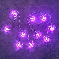 Vista 6 de 1.65m 10LEDs Lámpara Romántica de Luz de Humor Nocturna Decorativa de Dibujos Animados de Animales Ratón para Hogar, Dormitorio, Fiesta, Festival