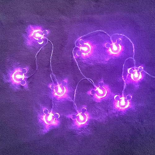 Miniatura 6 de Lámpara romántica decorativa de 5.4 ft 10 LEDs de dibujos animados de animales de ratón para el hogar, interior, dormitorio, fiesta, decoración de