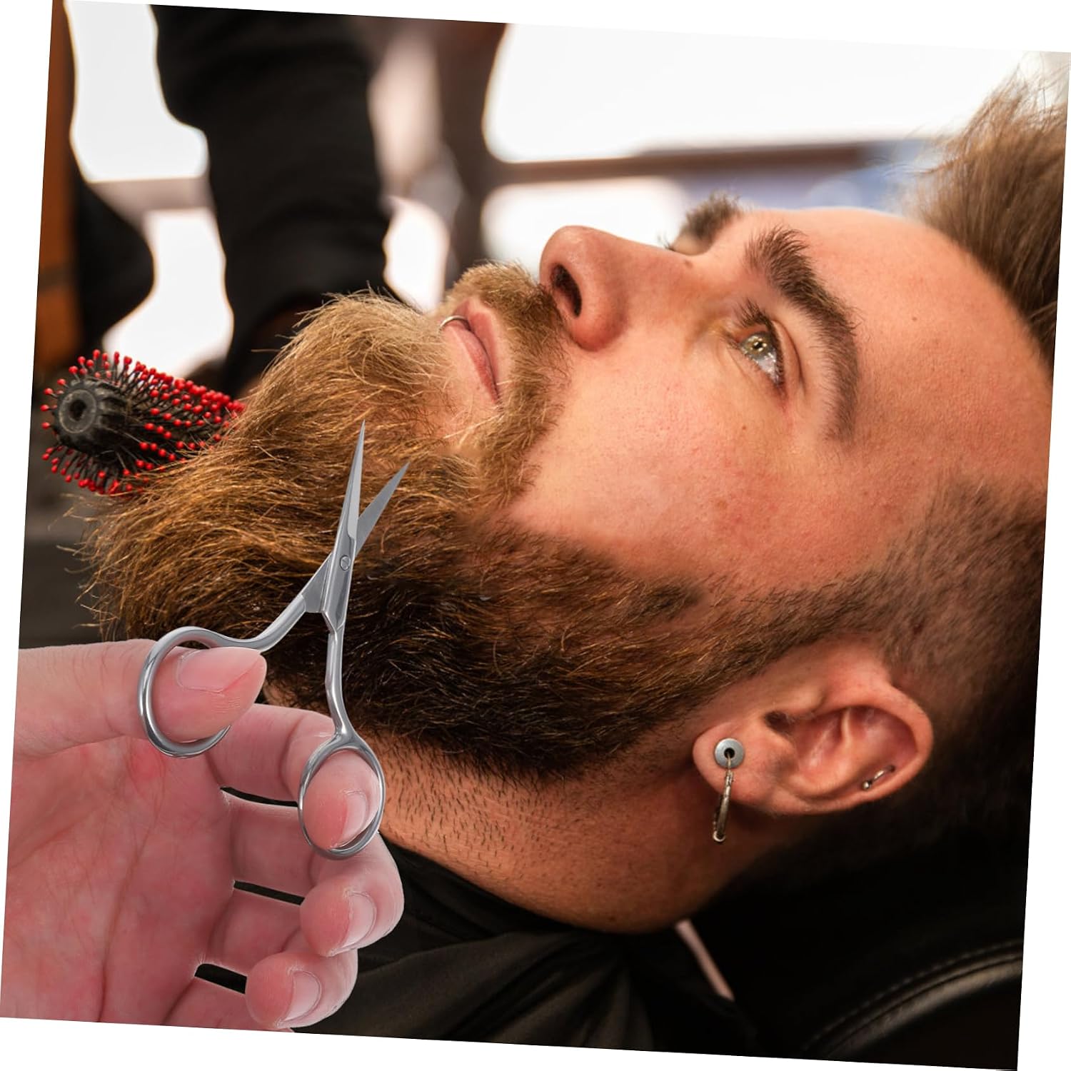 2pcs Convenient Compact Eyebrow Scissors Multi-function Beauty Tool for Grooming Nose Hair Eyebrows and More Design for and Precise Styling