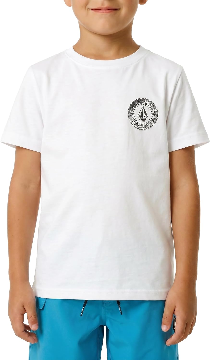 Volcom Boys' Short Sleeve Rashguard Sun Shirt UPF 50+ Sun Protection Swim Top- Little Boys