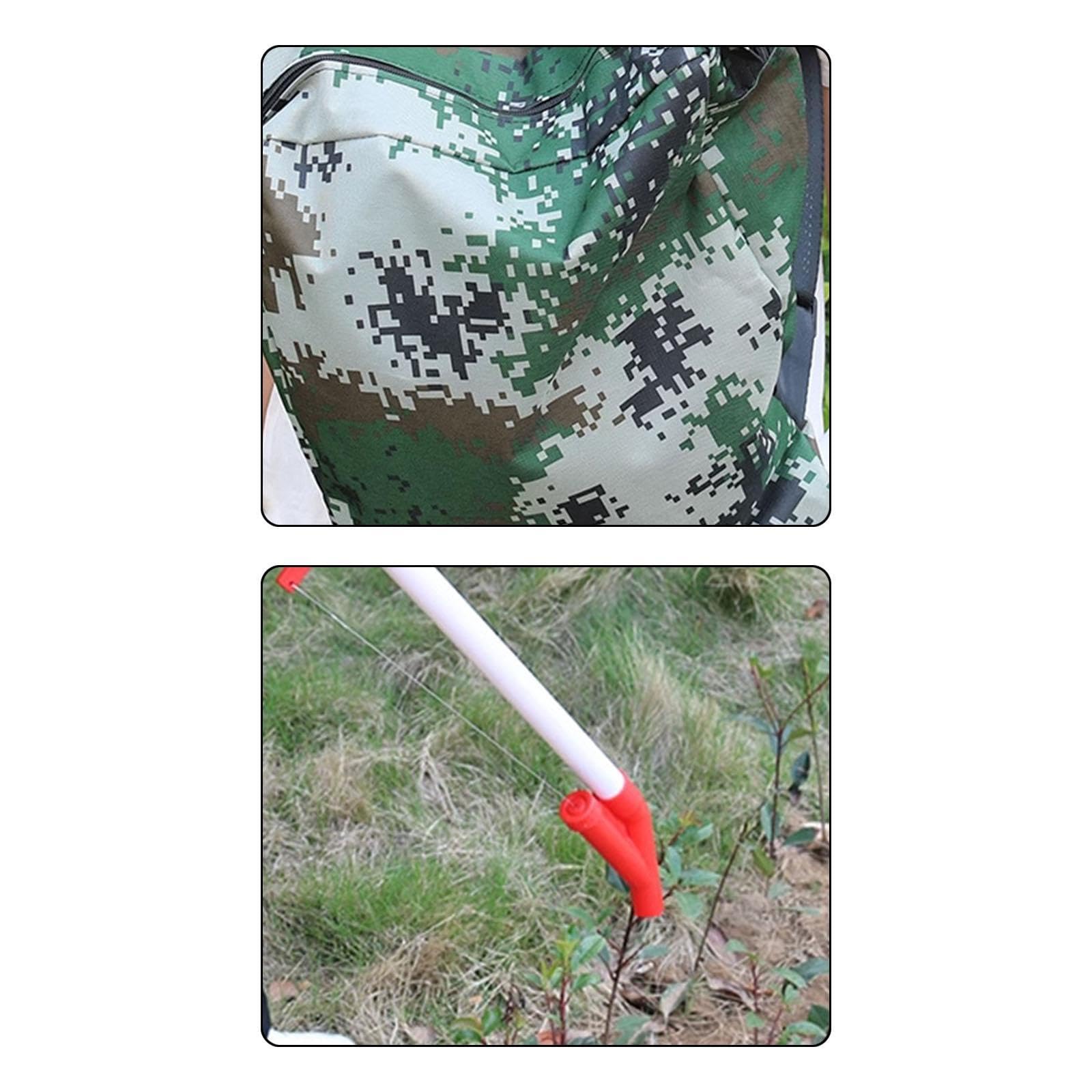 Fertilizante Sprayer Portátil Manual con Mochila Dispensadora Herramienta de Jardinería para Dispersión de Abono Distribuidor de Fertilizante, PVC Azul