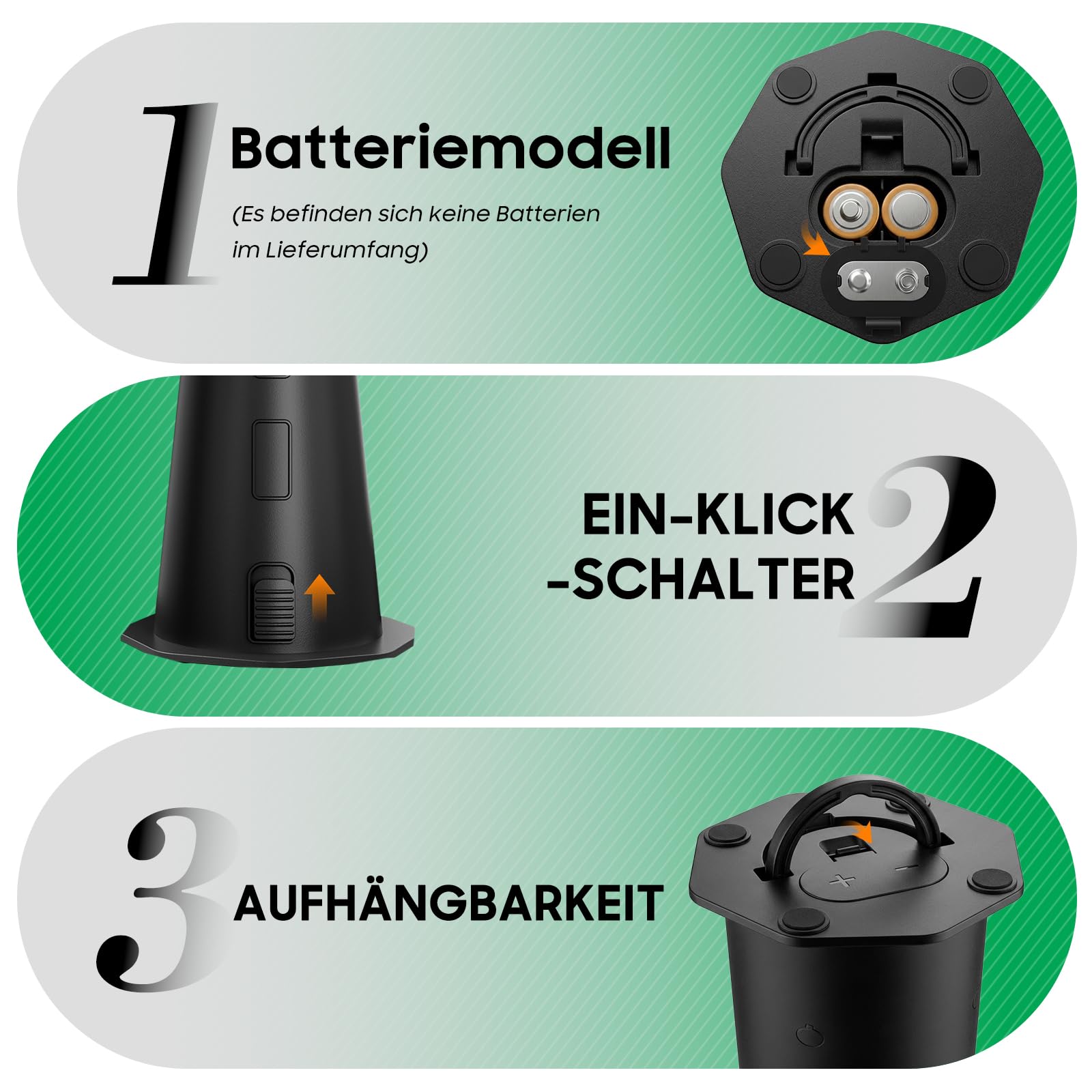 Fliegenwedler, Fliegenabwehr Tischventilator mit holografischen Flügeln,Aufhängbar für Innen & Außen, Insektenschutz für Camping, Garten & Terrasse（Ohne Batterien） 2 Pack