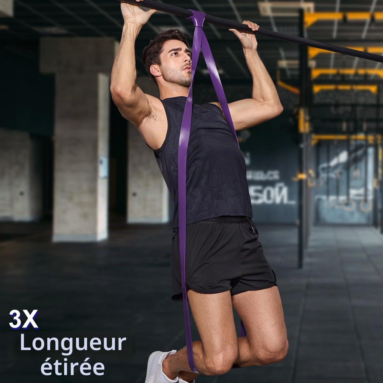Set de Bandes d'Assistance pour Tractions, Bandes de Résistance Longues pour Tractions et Entraînement, Bandes de Sport pour Hommes pour l'exercice– Sac de Transport Inclus