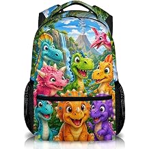Dinosaur Backpack for Kids Toddlers Bookbag for Boys Girls School Travel Picnic, Cute Fun Schoolbag for Kindergarten Preschool Elementary