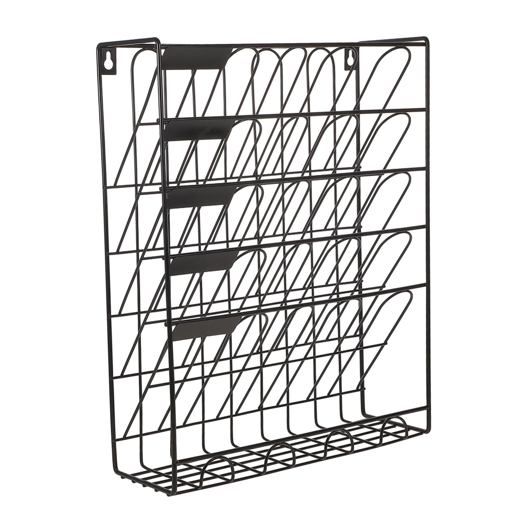 POPETPOP Organizador de Archivos y Diseño Vertical de Hierro Negro Superficie Lisa de Pared Adecuado para Organizar Libros y Revistas para Escritorio en Oficina o Escuela