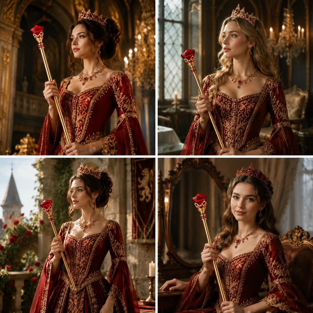 Royal Scepter Gold Festival Wand Pageant Costume Accessory
