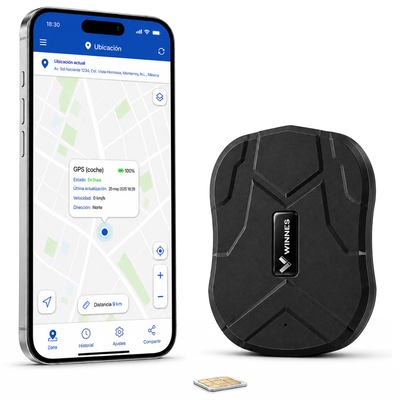 4G Trazador GPS Coche con micrófono imán Incorporado fijación Segura con Alerta antirrobo en Tiempo Real y Larga duración localizadores de Objetos geolocalizador antirrobo Alarma TK905B-10000mah