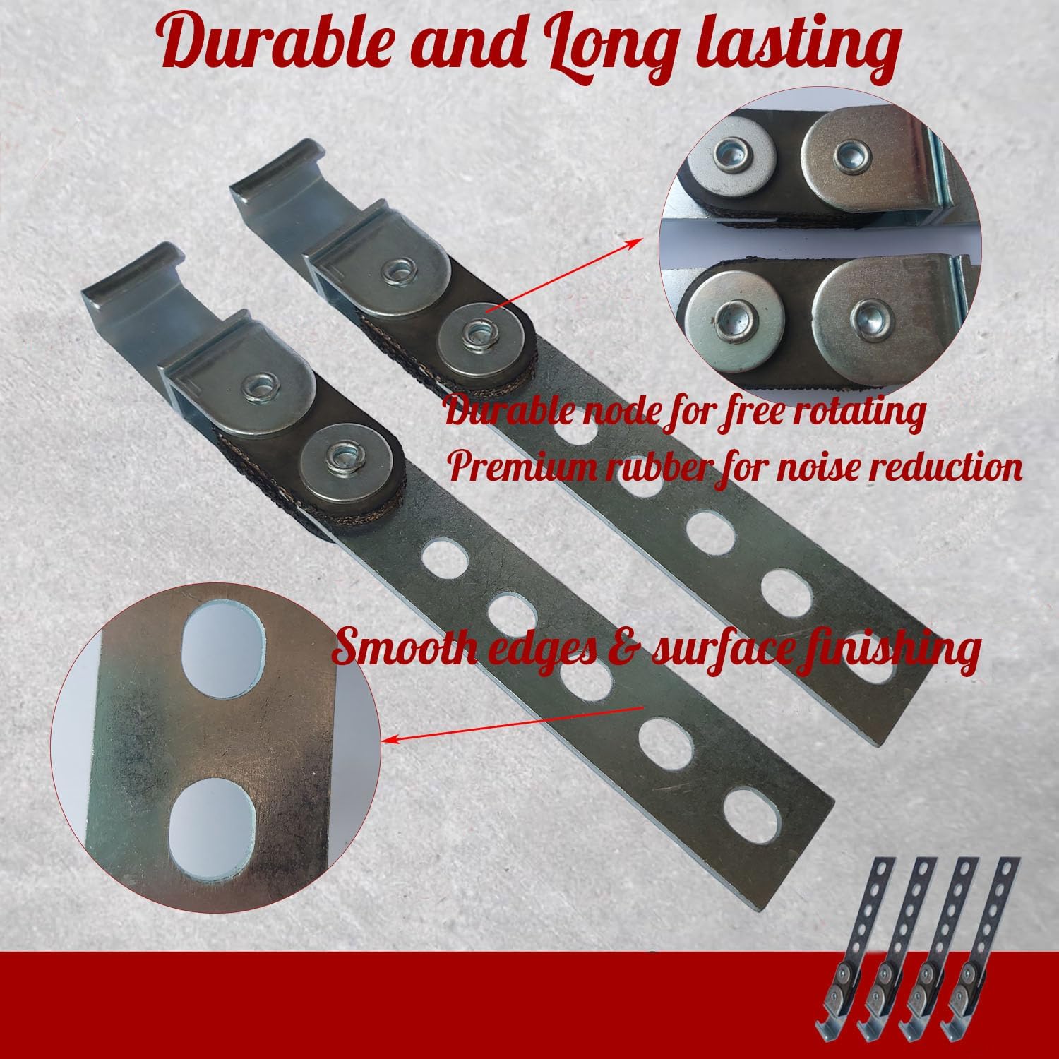 4 Pcs Swivel Style Exhaust Hanger Bracket Heavy Duty Open End Thick Muffler Hanger Universal Exhaust System Hanger (4)