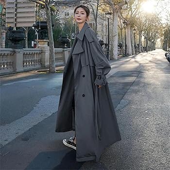 Amazon.com: Women's Style Loose Oversized X-Long Trench Coat