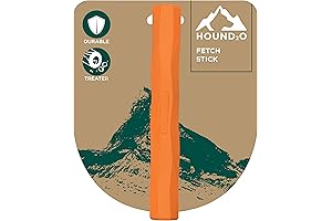 Hound2O Dog Chew Toys - Fetch Stick, Orange - Tough, Engaging, &...