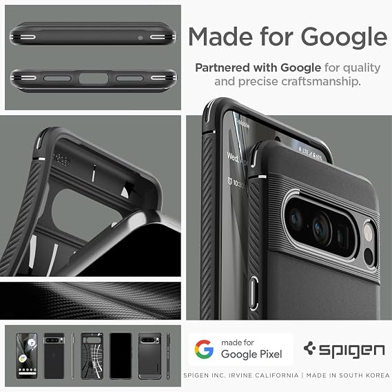 Spigen Rugged Armor Case for Google Pixel 8 Pro - Matte Black