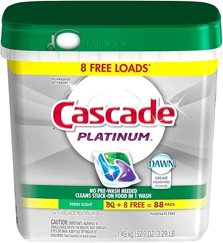 Miniatura 4 de Cascade Platinum ActionPacs - Detergente para lavavajillas con aroma fresco, 93 unidades
