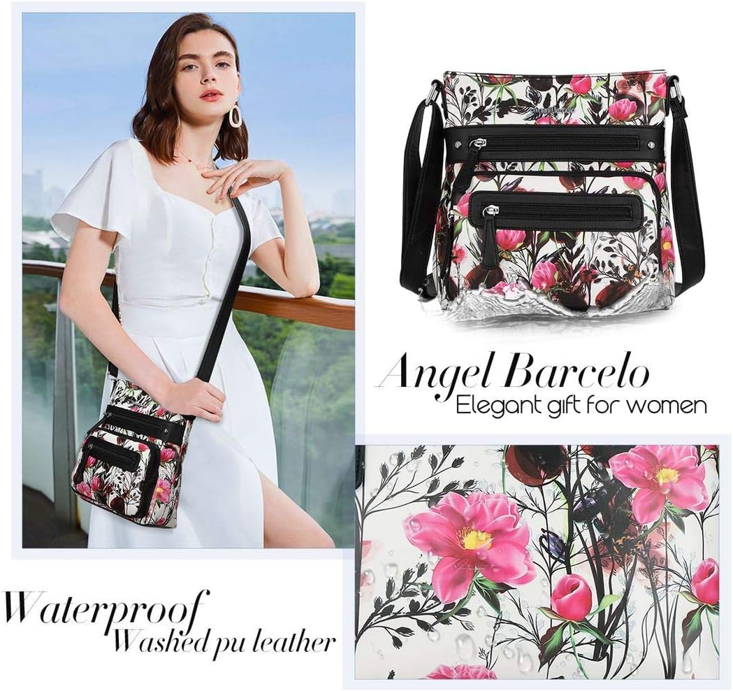 Angel Barcelo Crossbody Bags for Women,Ultra Soft Leather Purses for Women