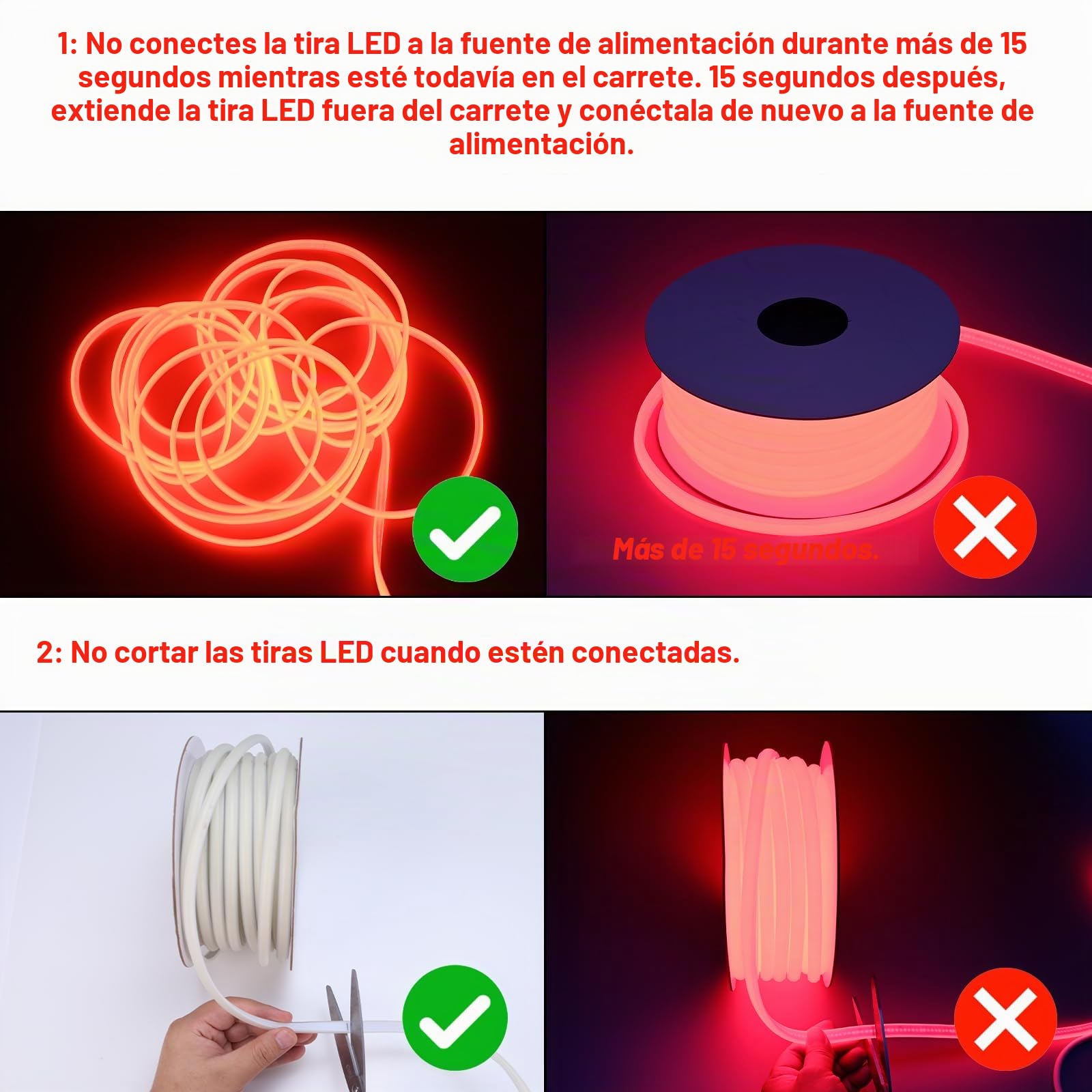 BENLUN Tira LED COB Exterior Impermeable 220V 230V 20 Metros, Luces LEDs | Rojo Luces LED IP65 10W/M CRI 90+ Flexible con Rectificador para Habitacion Techo, Iluminación Decorativa, Patio, Jardín