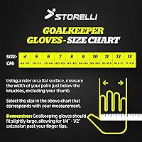 Vista 7 de Storelli - Guantes de portero Lightning, protección de mano de alto impacto con 5 espinas de dedo incorporadas, látex alemán New Basic