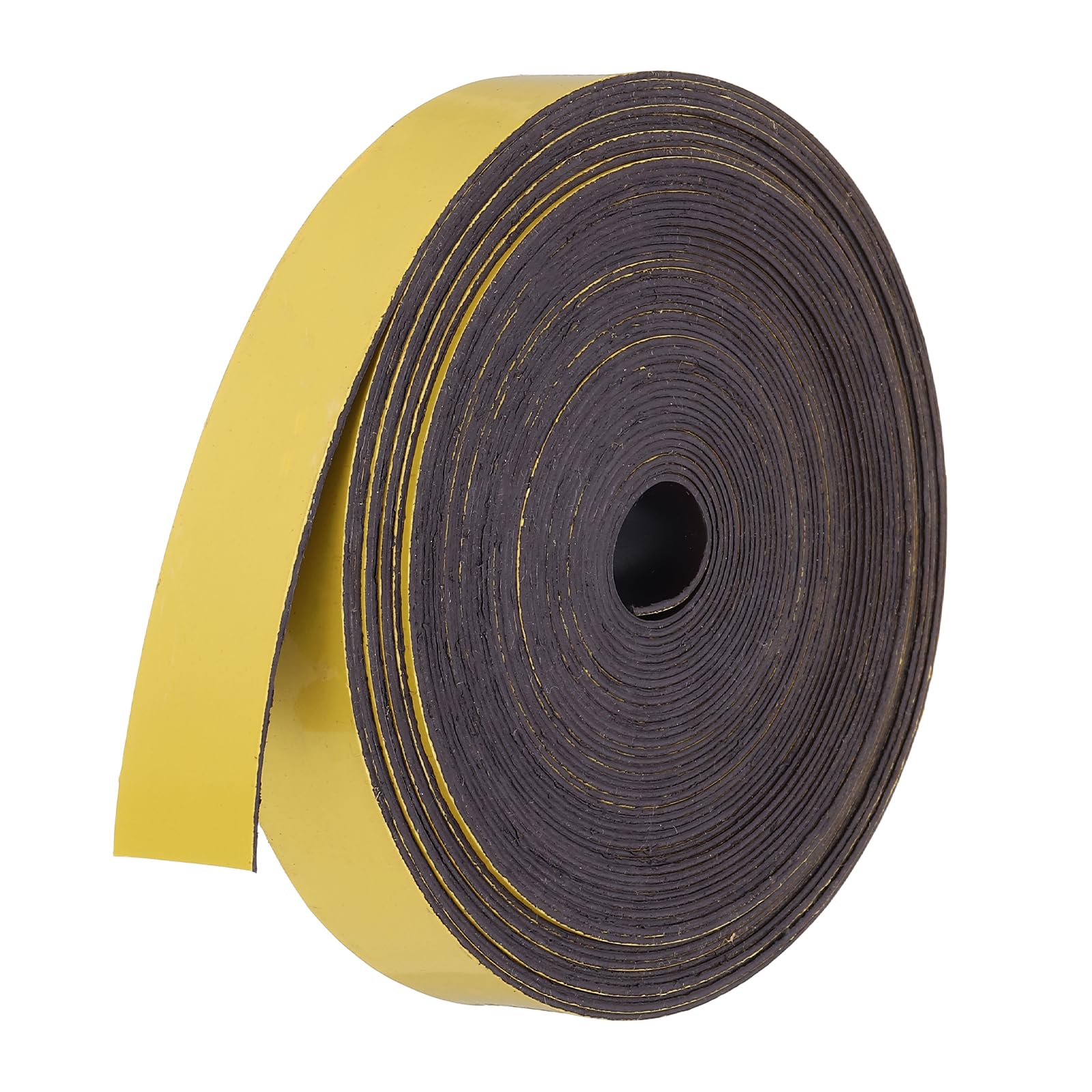 PATIKIL Magnetic Strip Roll, 32.8ft x 0.8" Fridge Magnets Tape Flexible Writable Dry Erase Refrigerator Magnet Sticker Label with Adhesive Back Sheet for DIY Craft Whiteboard, Yellow