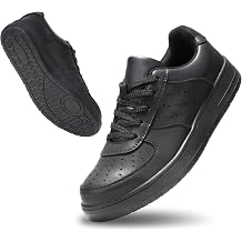 Furuian Steel Toe Shoes for Men Comfortable Safety Shoes Lace Up Work Shoes