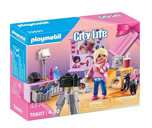 PLAYMOBIL City Life 70607 «Social Media Star» Set de Regalo para niños a Partir de 4 años