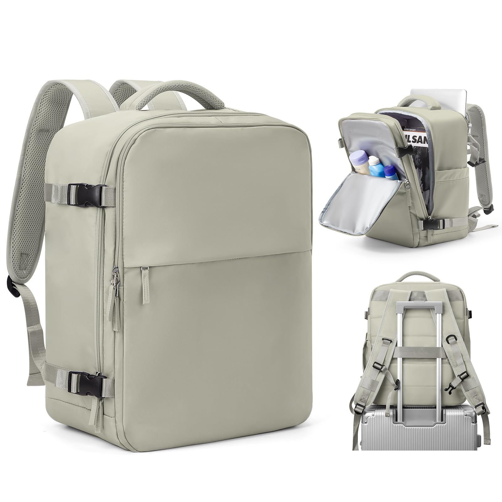 SZLX Zaino Ryanair 40x30x20 Sottovuoto con Pompa Zaino da Viaggio 40x30x20 Wizzair Bagaglio a Mano 40x20x25 Ryanair Donna Borse da Cabina per Easyjet 45x36x20 Uomo Zaino Laptop 14 Pollici Valigia