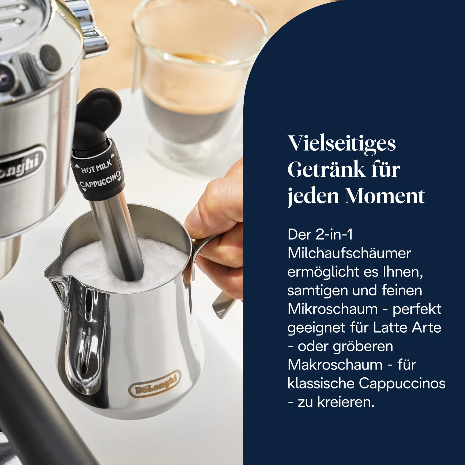 De'Longhi Dedica Style EC685.M Kompakte Siebträgermaschine Espressomaschine 15cm Metall