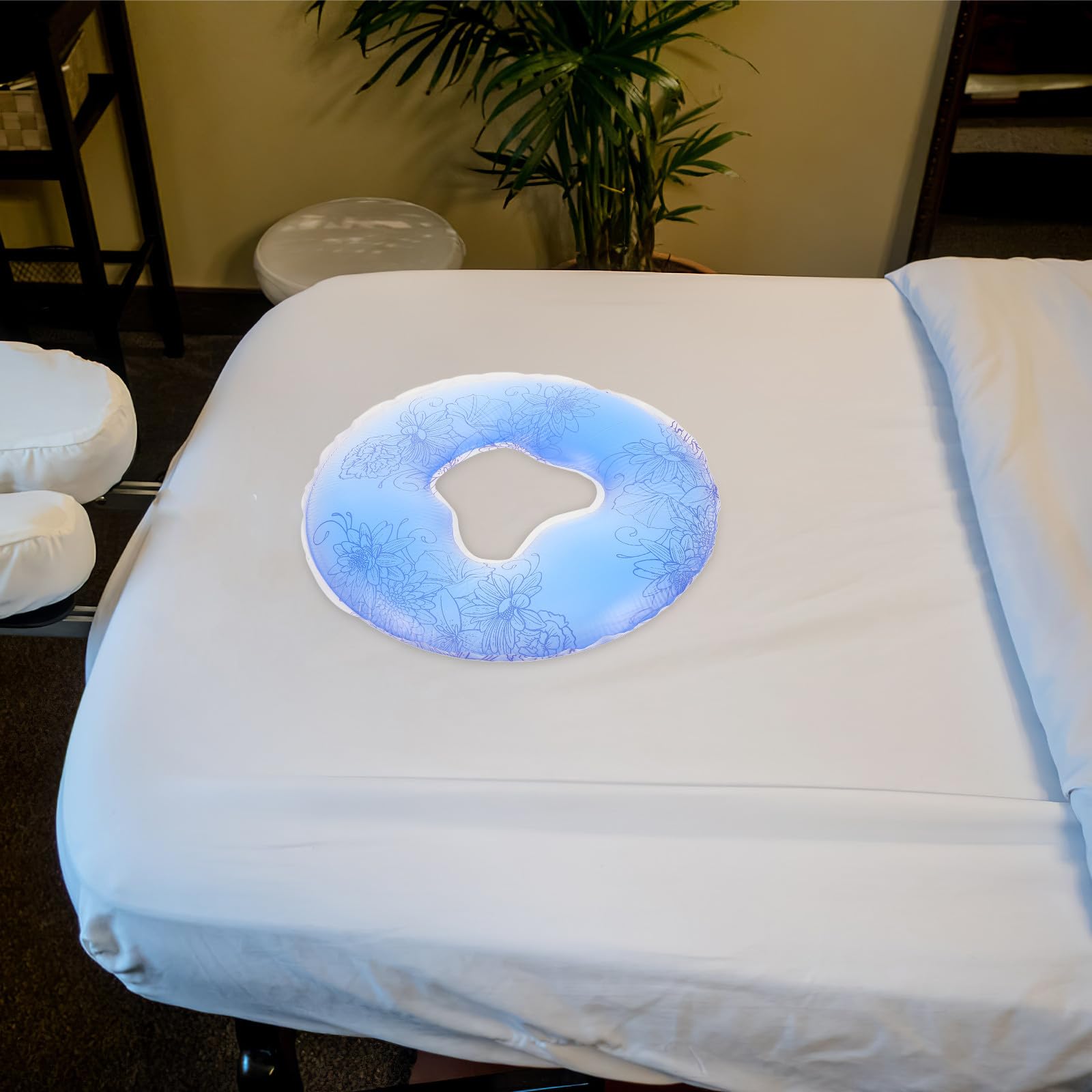 Silikon Gesichtskissen mit Liegeposition für Massageliegen | Kopfstütze mit Bettöffnung, Sanfte Stütze für Schönheitssalons, Professionelles Zubehör für Beauty Care