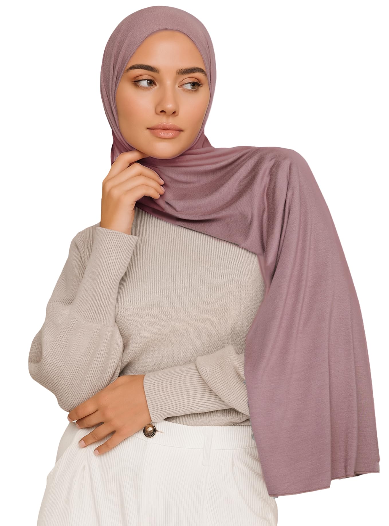 Voile Chic Premium Jersey Hijab Scarf For Women - Islamic Head Scarf Wrap Hijabs