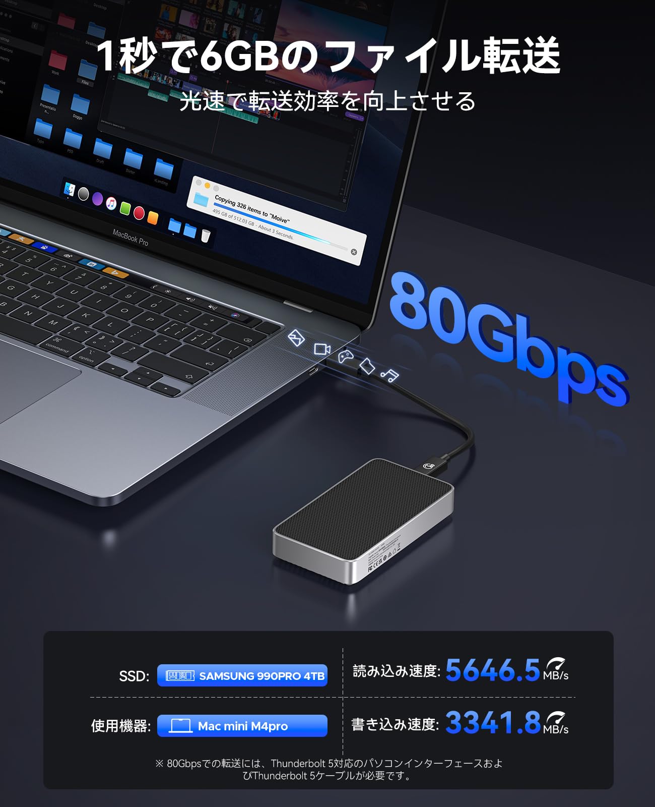 Amazon.co.jp: ORICO 80Gbps M.2 NVMe SSD 外付けケース，Thunderbolt