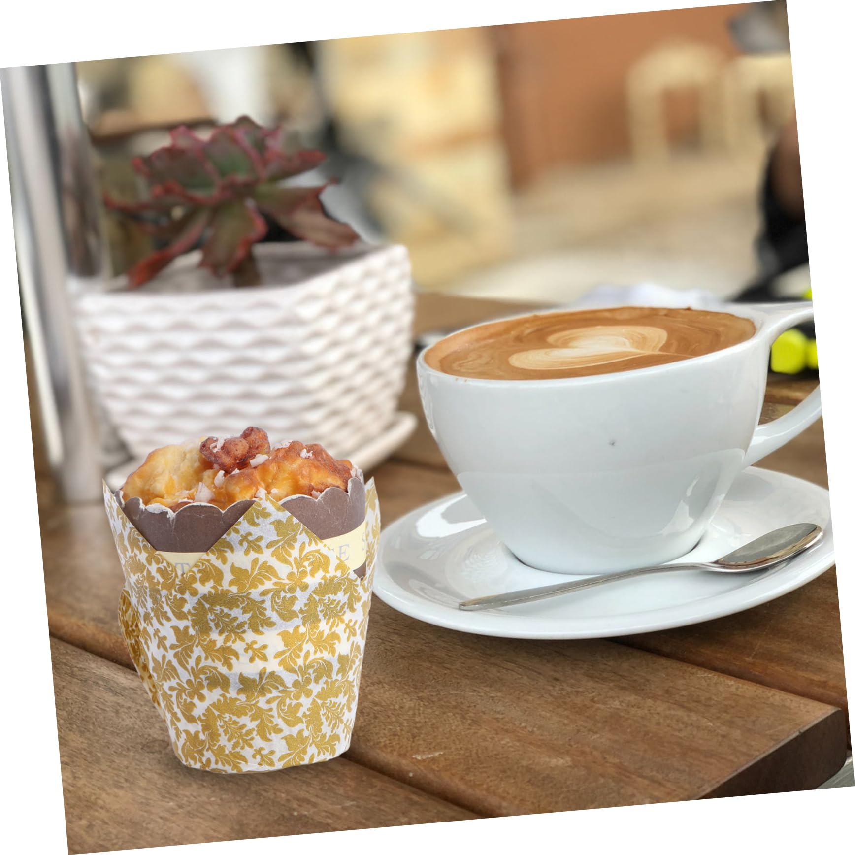 PRETYZOOM 200piezas Tazas De Pastel Tulipán Antigrasa Para Hornear y Magdalenas Para Bodas y Fiestas De Cumpleaños Mezclados