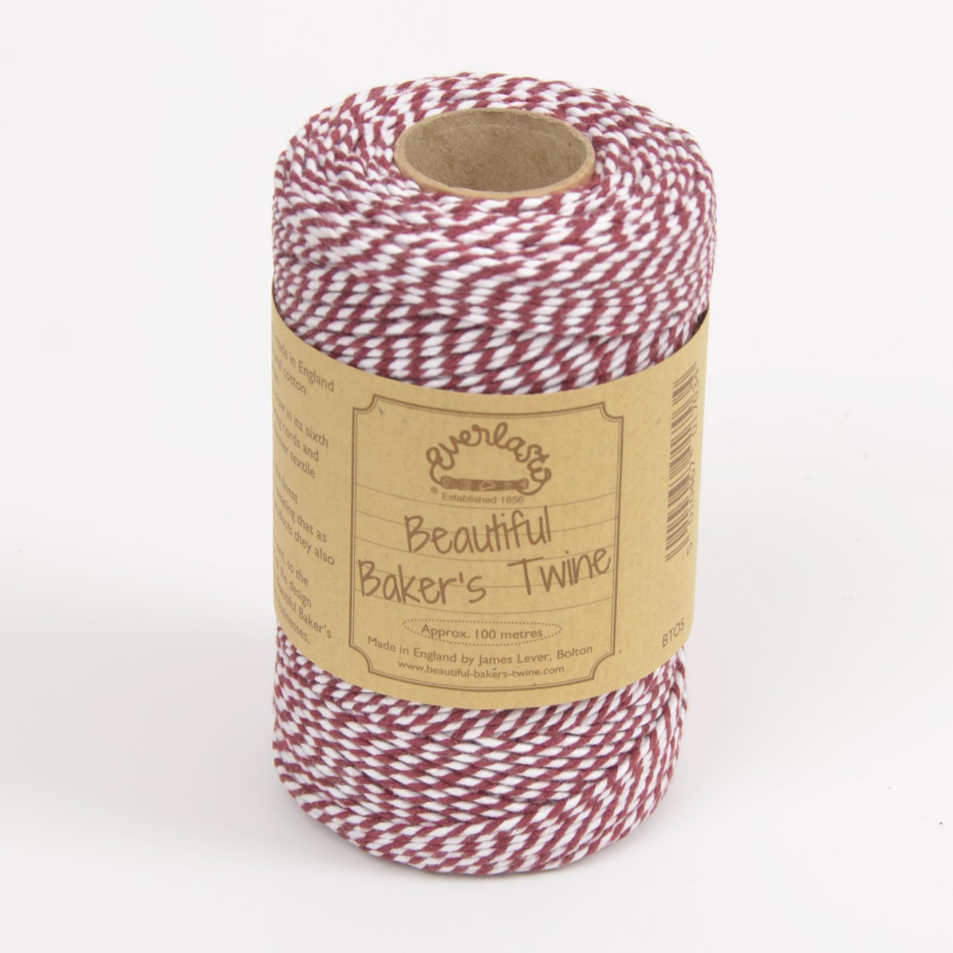 Everlasto Burgundy 100M - Original 'Beautiful Bakers Twine' (2Mm Approx) (Burgundy)