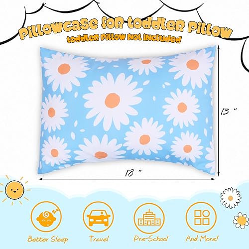 Miniatura 21 de Fundas de almohada para niños pequeños, paquete de 2 fundas de almohada que se adaptan a almohadas de 13 x 18 o 12 x 16 pulgadas, funda de almohada