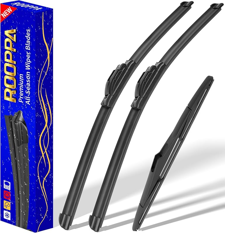 Palhetas do limpador de para-brisa Rooppa para Jeep Wrangler e Wrangler JK – 3 unidades
