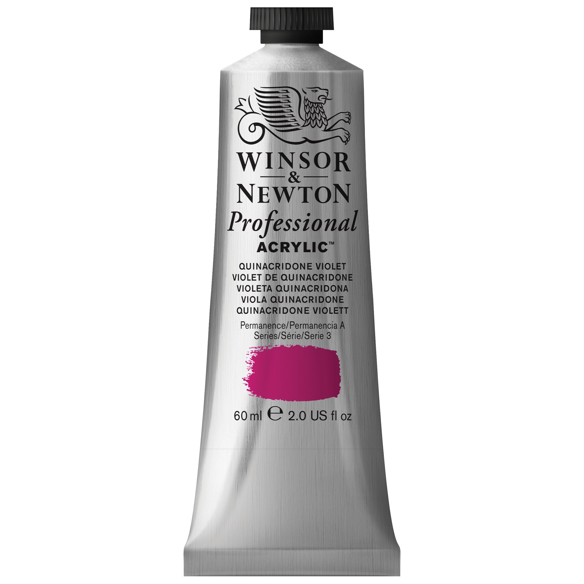 Winsor & Newton 60 ml Professional Acrylic Colour - Quinac Violet, 3 count (Pack of 1)
