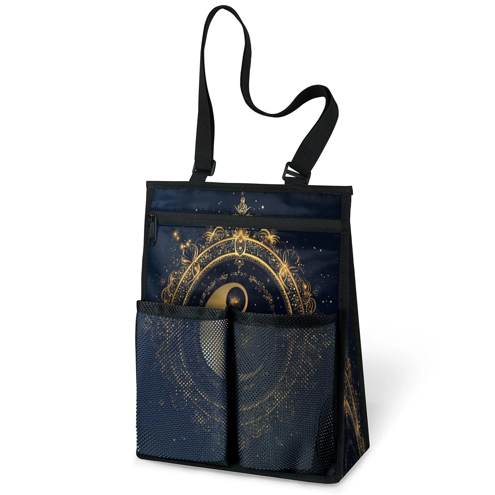 Ourtheme Yin Yang Tai Chi Portable Shower Bag for Travel Gym Camp Beach Tote Shower Caddy Bags Hanging