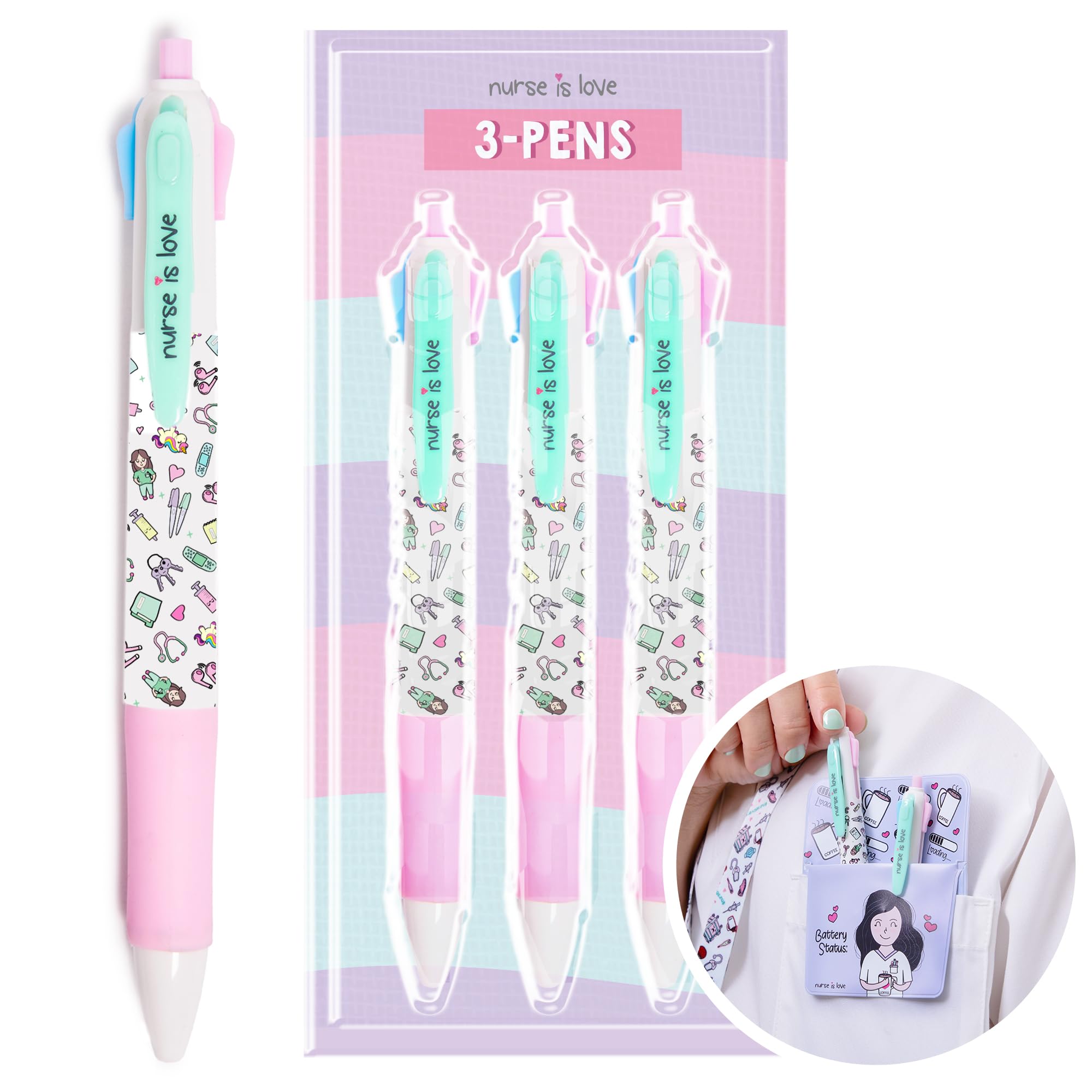 Organizer Tascabile Per Infermieri - Portapenne Con Calamite, Impermeabile, Multi-Tasca - Foto 9