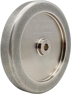 CBN 4 in 1 Grinding Wheel, 8" Dia x 1.25" Wide x 5/8" Bore for Sharpening Woodturning Tools、High Speed Steel Tools (180 Grit)