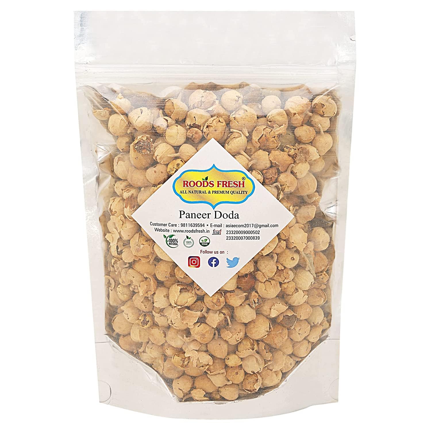 Roods Fresh Natural Paneer Dodi For Diabetes - Indian Rennet/Paneer Doda/Paneer ka Phool/Withania Coagulans (100 g) (B0994T299L) Amazon Price History, Amazon Price Tracker