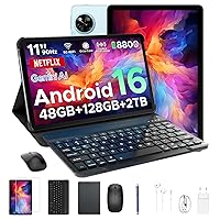 Luzglo P11 Android 16 Tablet 11 Pollici, 48GB RAM+128GB ROM (2TB TF)
