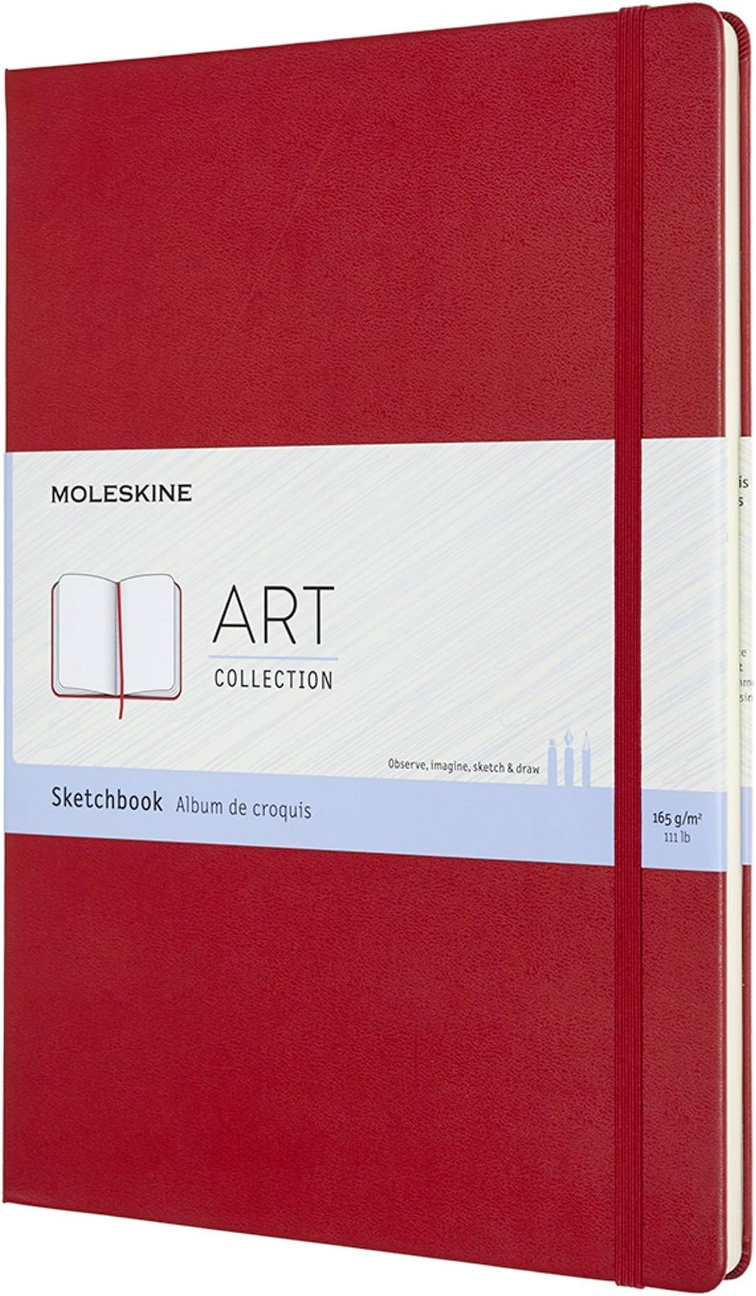 Moleskine de croquis artistique, couverture rigide, moyen (11,4 x 17,8 cm), uni/vierge