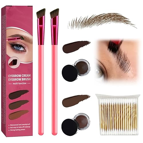 Miniatura 1 de Anjoyze Eyebrow, Anjoice Eyebrows Brush, Home Eyebrow Care Kit 4D Laminated, 4D Hair Stroke Brow Stamp Brush, Multifunction Ultra-thin Angled