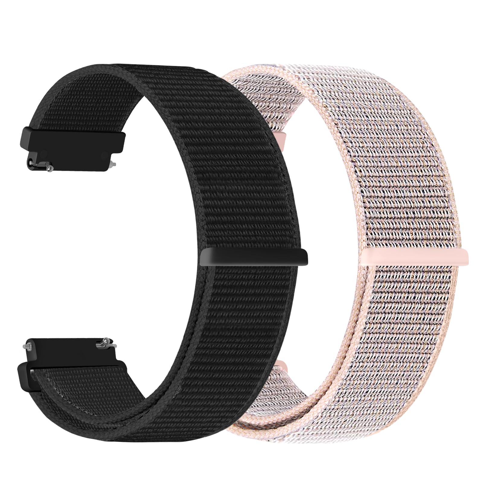 2 Piezas Correas de Nailon de 22mm Compatibles con Amazfit Bip 6/Bip 5, Amazfit GTR 4/3/2, Correas de Liberación Rápida para Garmin Venu 3/2/Vivoactive 4 45mm, Redmi Watch 5 Active/Lite