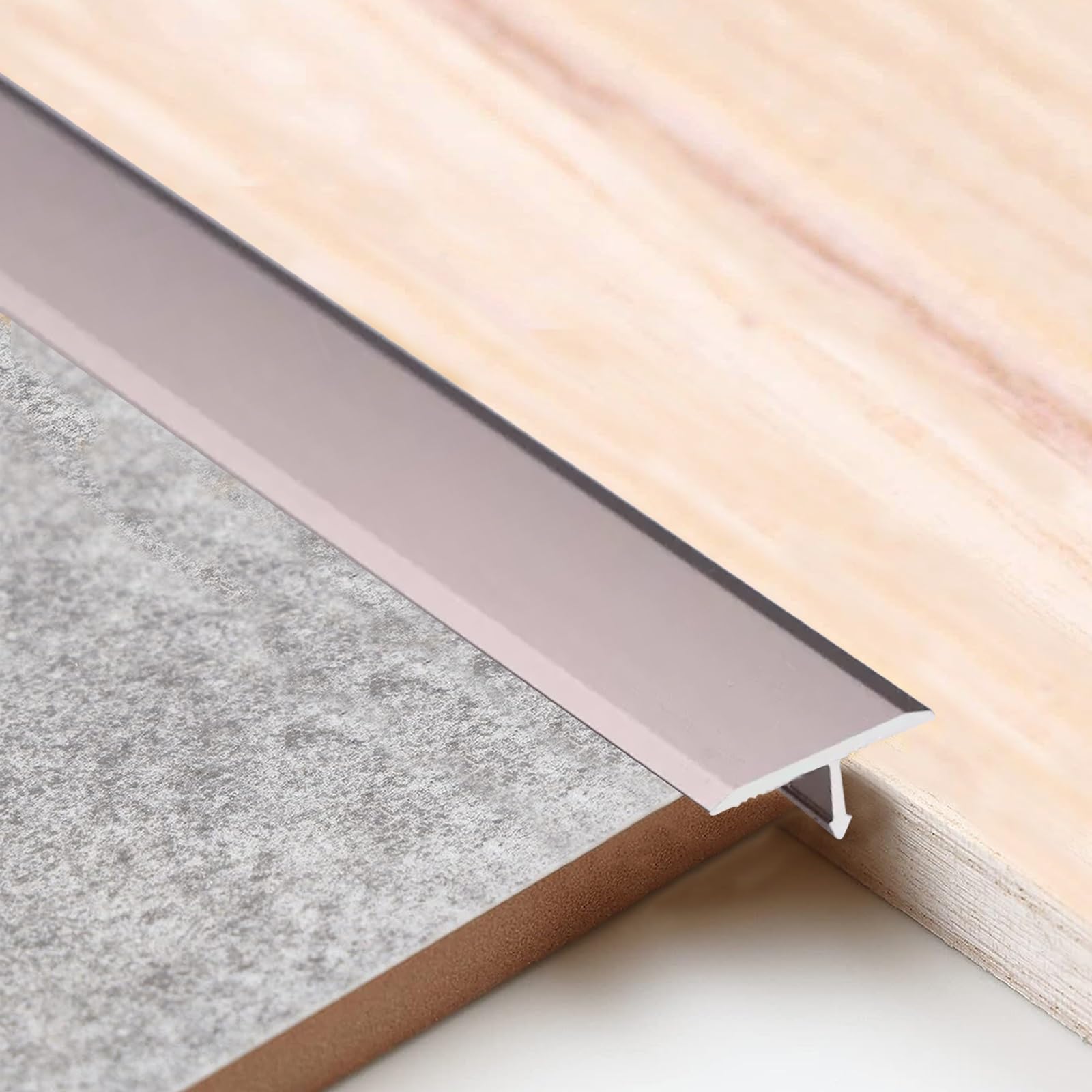 Perfil de transición de aluminio reforzado en forma de T for suelos - Moldura for borde de puerta en cocina/dormitorio/baño, cubierta de huecos duradera(Black,90 x 90 cm (Pack of 1))