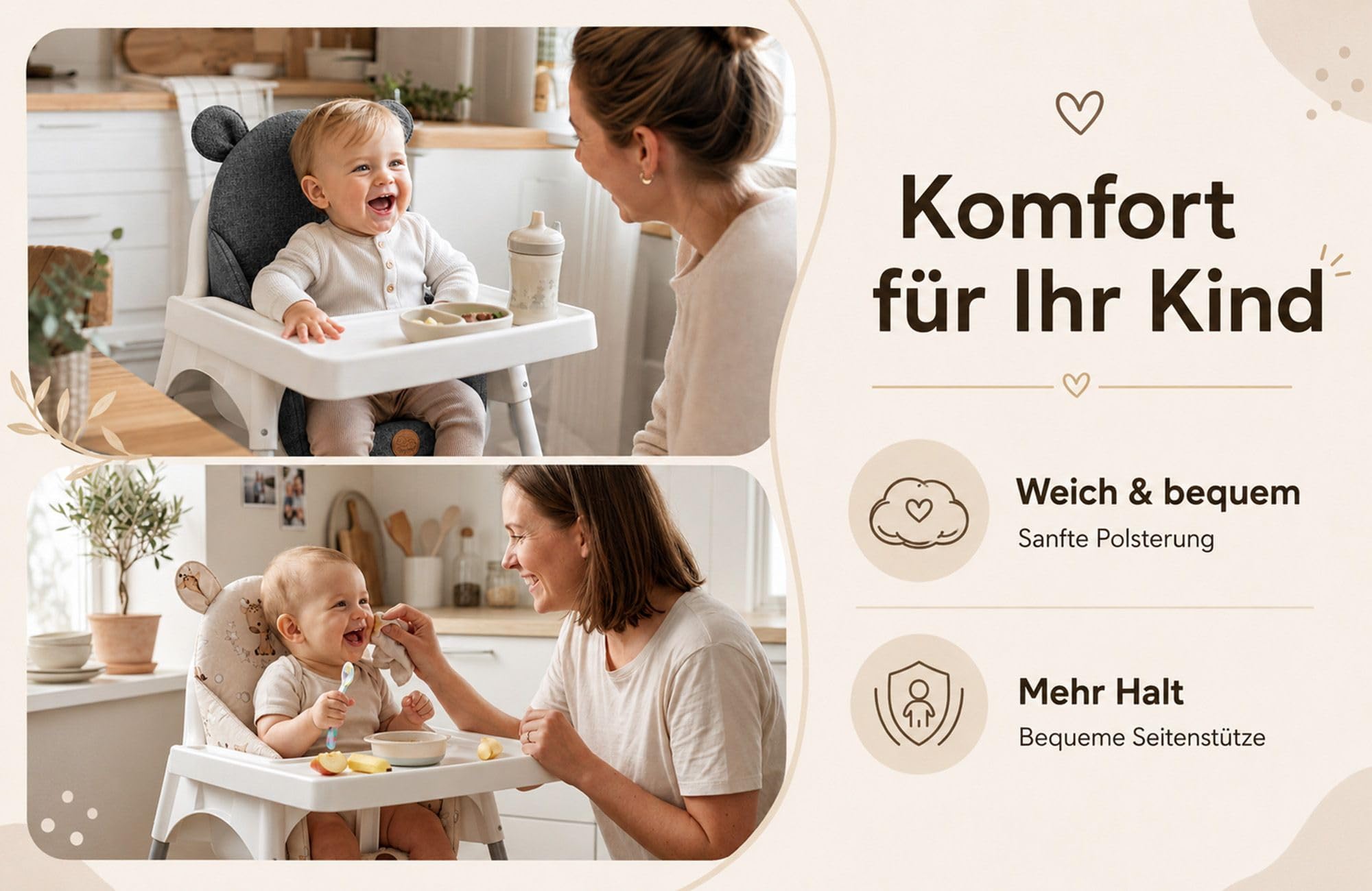 Wkładka na krzesełko do karmienia Ikea Antilop Galaktyka (mix białych gwiazdek na szarym tle) Poliester