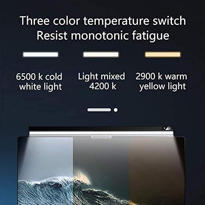 LEIKAS Reading Monitor LED Desk Lamp,Touch Control Monitor Light Bar with 3 Color Temperature, Adjustment Brightness Laptop Lamp, USB Powered Screen Eye Care Light - photo 3