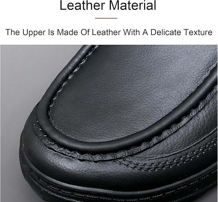 Men's Leather Handmade Platform Loafers Fashion Luxury Lightweight Breathable Slip-On Casual Moccasin Comfort Business Driving Dress Shoes