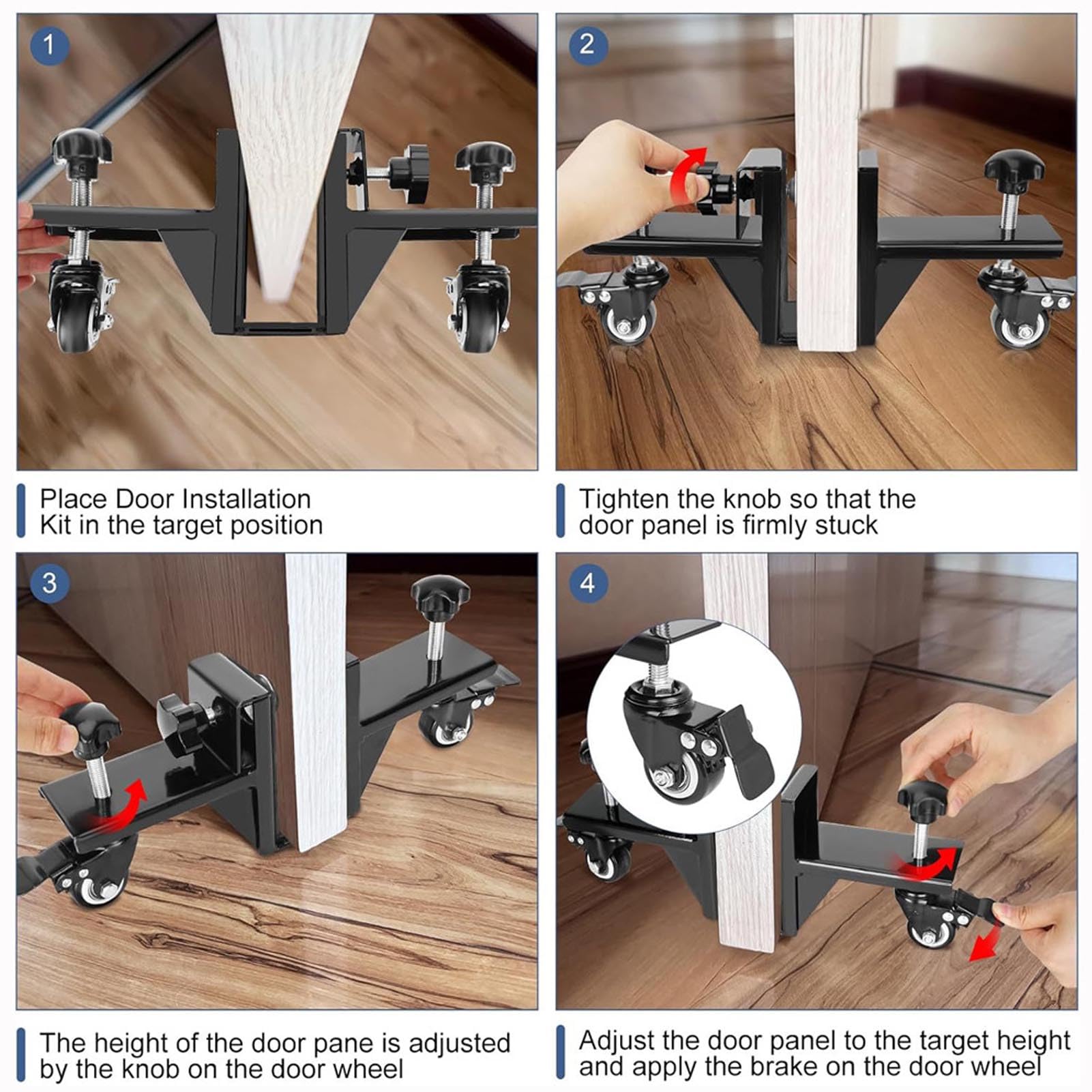 Domary Heavy Duty Door Dolly Adjustable Design with 360 Degree Wheels for