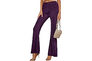 Chic Sequined Velvet Bell Bottoms: Flaunt Your Feminine Finesse