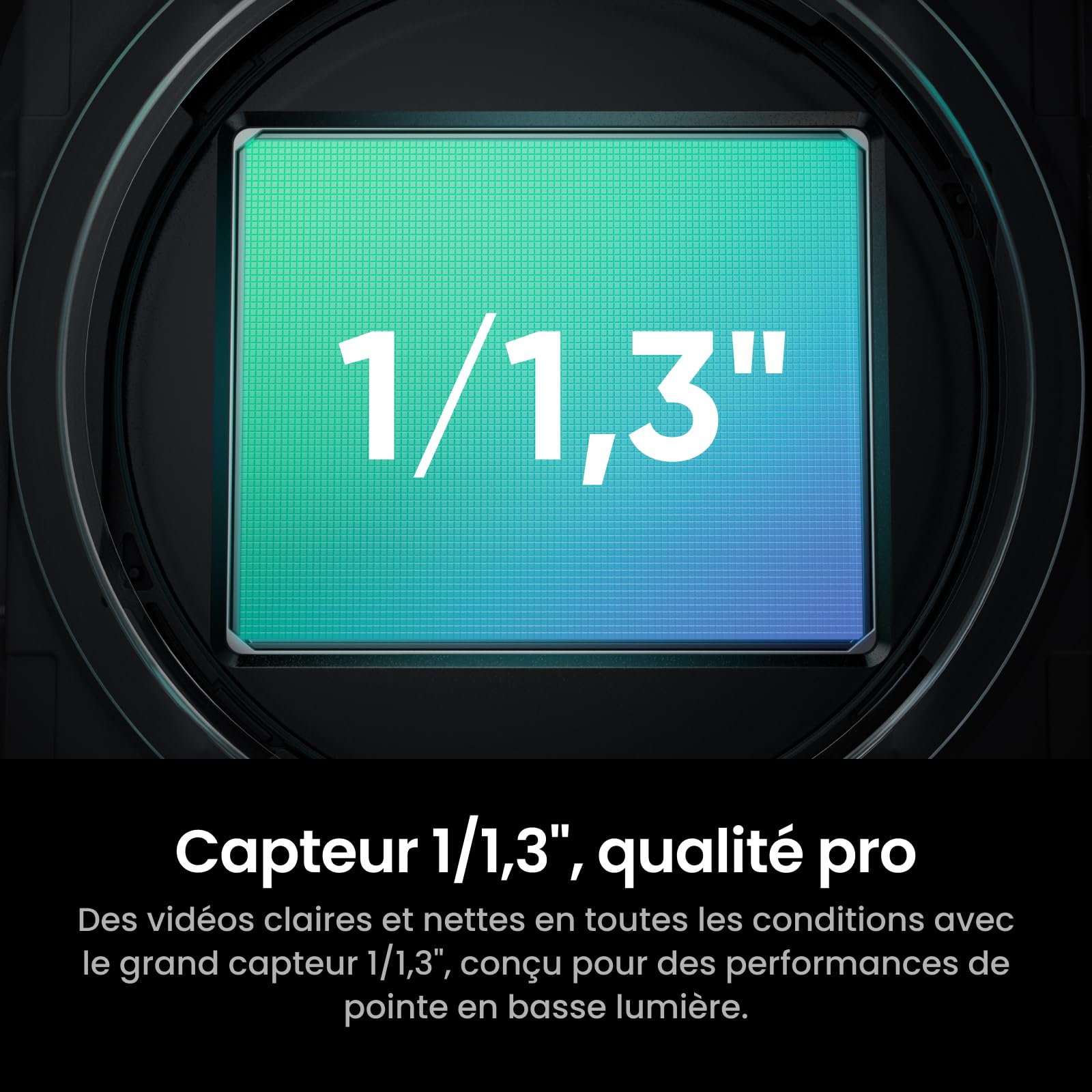 Insta360 Link 2C Pro – Webcam 4K pour PC/Mac, capteur 1/1,3”, Basse lumière, Cadrage Auto, HDR, micros directionnels, réduction de Bruit, Compatible Stream Deck, Zoom, Teams