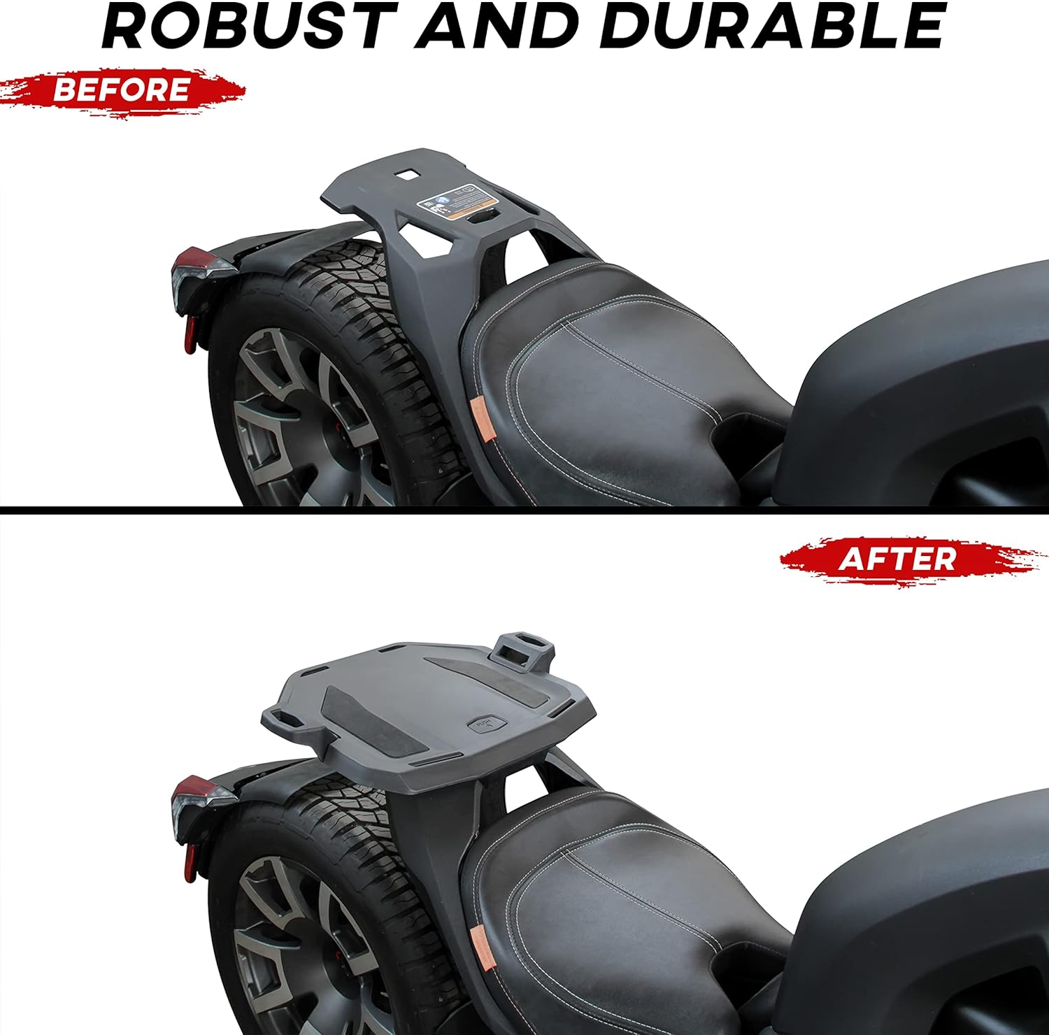 SAUTVS Support Rack for Can Am Ryker, Rear Rack Kit for Can-Am Ryker 600 900 Sport & Ryker Rally Edition All Models Accessories (Replace #219400965)